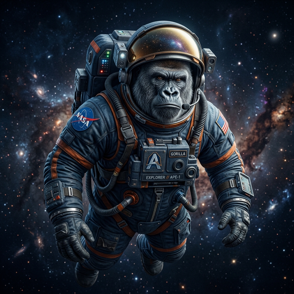 SpaceMonkey Epic Astronaut Gorilla